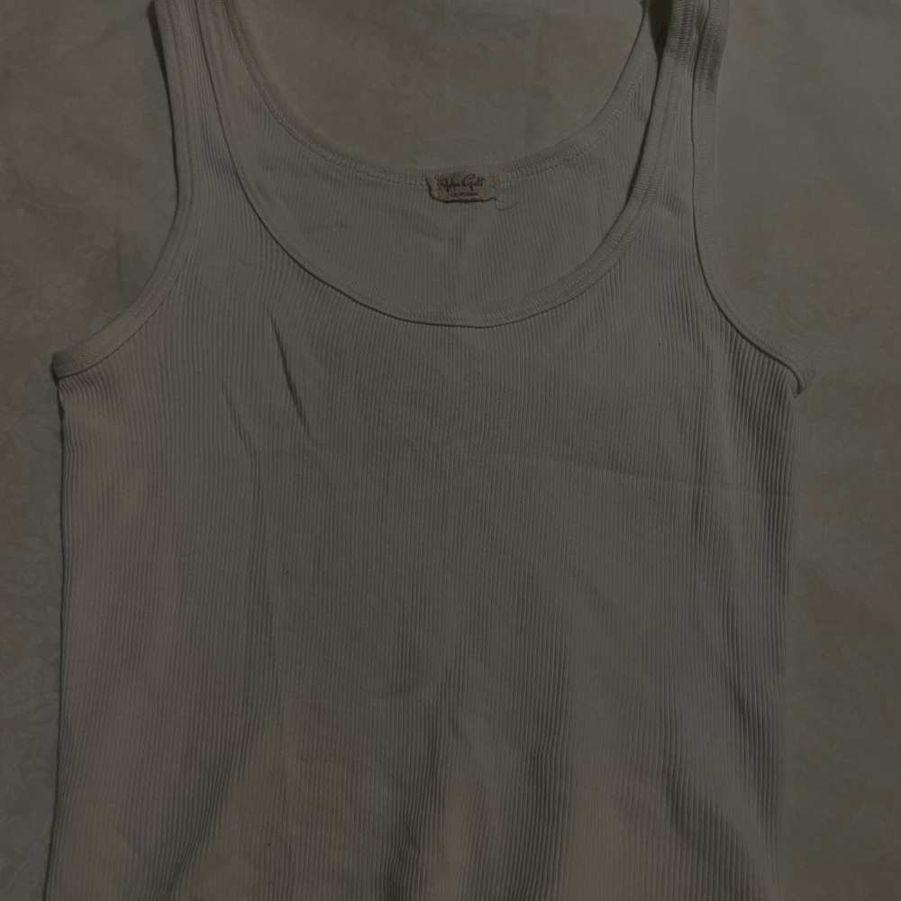 Brandy Melville Gray Ribbed Tank Top
